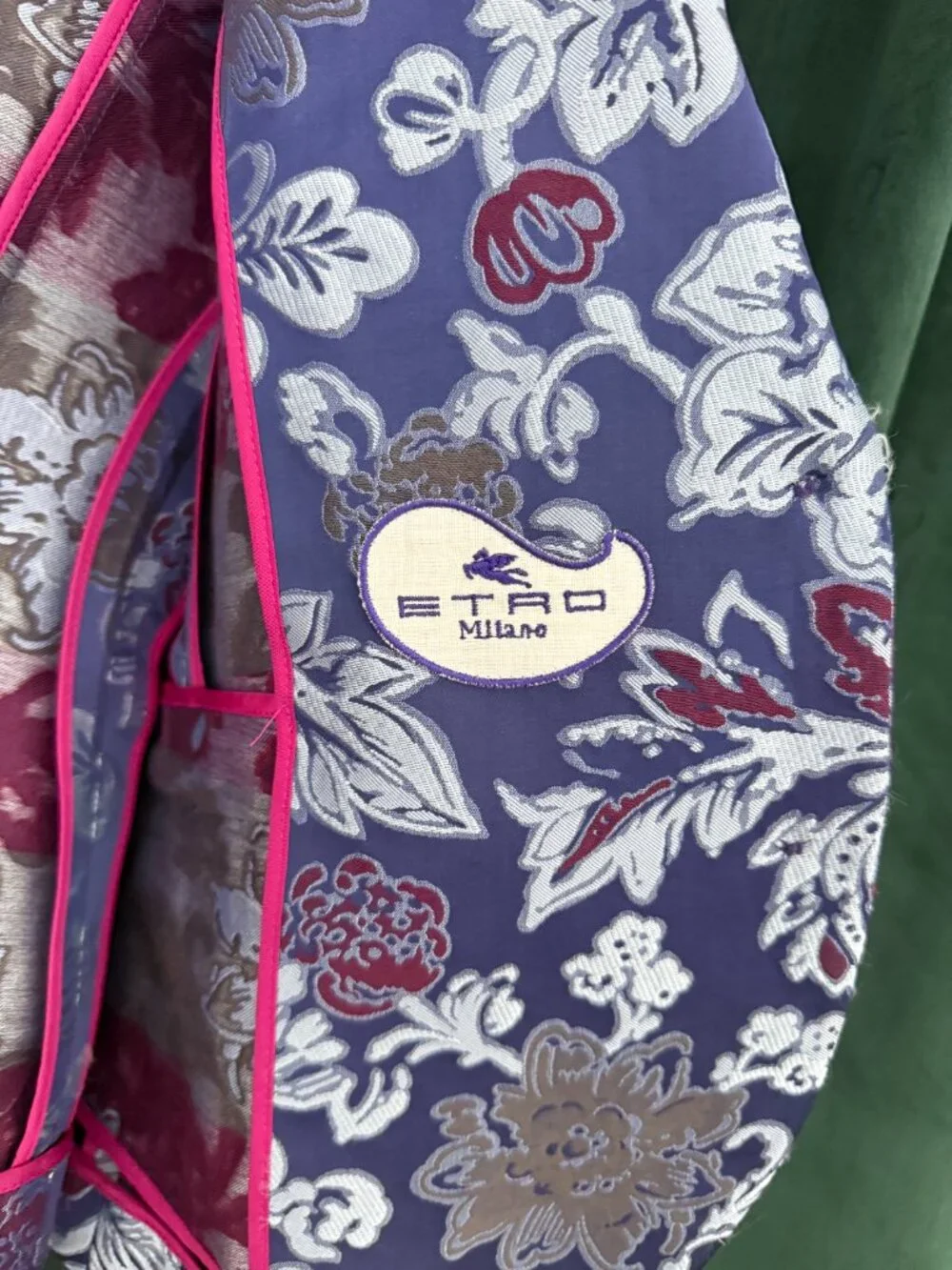 SOLD - ETRO Milano Floral Jacquard Blazer Purple Paisley Jacket IT 46 (US M/L) - Picture 2 of 11
